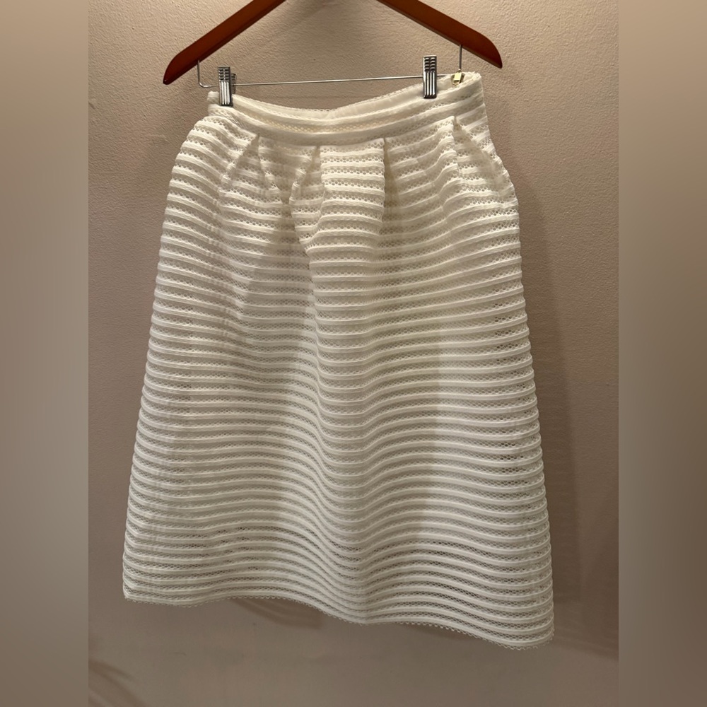 FRNCH Cream‎ Textured A-Line Skirt